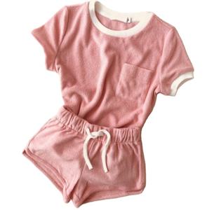 Conjunto de Felpa Francesa de Corte Corto, Último Modelo 2022, para Niños y Niñas - Product Image 1