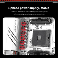 JGINYUE B550i AM4 Mini ITX主板支持R7 4000/5000系列处理器 DDR4新款SATA游戏主板