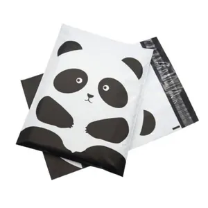 TOP PACK Custom Printing Biodegradable Panda Shipping Bag Poly Posting Mailer Flyers Plastic Courier Parcel Bag