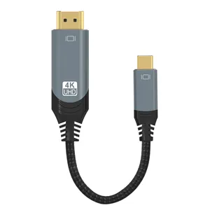 4K สาย USB C TO HDMI 4K 60Hz HDMI-Compatible Thunderbolt 3 4อะแดปเตอร์แปลงสำหรับแล็ปท็อป Macbook Type C TO HDMI 2.0