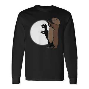Camiseta de manga larga Groundhogs Dinosaur Shadow Puppet Groundhog Day - Product Image 1