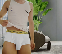 Sous-vêtements pour hommes à faible MOQ et haute qualité, caleçons respirants à poche en U/cuisse, boxers confortables à grande poche