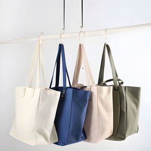 Sac fourre-tout en toile de coton réutilisable et écologique, design tendance, avec logo personnalisé imprimé – Vente chaude en gros - Product Image 1