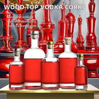 Vente chaude en forme de T 22mm bouchon de liège de vin en bois sculpté Bartop 22.5mm synthétique polymère liège verre bouteilles de Vodka Premium