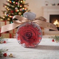 Ornement de Bouteille de Parfum Rose Éternelle, Longue Durée (3-5 Ans), Décoration Élégante pour la Maison, Coffret Cadeau Fête des Mères, Remise de Diplôme