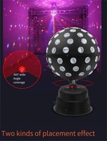 Boule magique LED RGBW à activation sonore, lumières de scène rotatives pour les soirées DJ, les hôtels et les dortoirs - Classement IP25