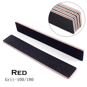 Limeur à ongles <span class=keywords><strong>noir</strong></span> <span class=keywords><strong>pas</strong></span> <span class=keywords><strong>cher</strong></span> centre en plastique rouge qualité normale 100/180 lime à ongles - Product Image 2