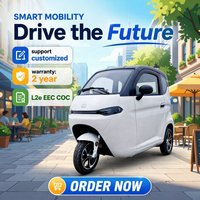 Voiture électrique chinoise JIAJI à carrosserie fermée, 1000W, 25-45km/h, autonomie 80-140km, sans permis de conduire, certifiée CEE, à prix abordable