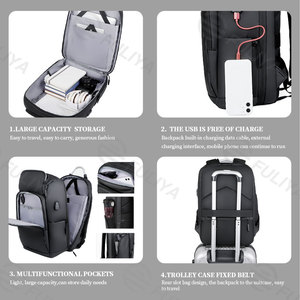 โรงงานฟูลิยา รับผลิตแบบ OEM ODM กระเป๋าเป้สะพายหลังแบบกำหนดเองอเนกประสงค์ กันน้ำ ป้องกันการโจรกรรม กระเป๋าใส่แล็ปท็อป ช่องเสียบ USB ความจุขนาดใหญ่ สำหรับเดินทางธุรกิจ - Product Image 4