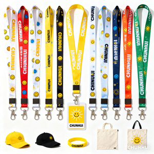 Promotional Eco-friendly Durable Polyester Lanyard Custom Printed Strap ID Badge Fashionable Metal Hook Mobile Phone Hand