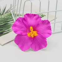 Hibiscus artificiel Rosa-sinensis Vente en gros à prix réduit Tête de fleur Décoration de fête de mariage Tête de fleur artificielle