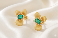 Anting Liontin Mode yang Indah dan Elegan, Set Anting Perak Sterling 925 Berlapis Emas 10K untuk Wanita, Cocok untuk Pemakaian Formal dan Sehari-hari