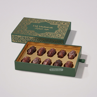 Caja de Cartón Biodegradable Personalizada para Dulces Árabes Eid Mubarak, Caja de Regalo de Lujo para Dátiles con Inserto de EVA