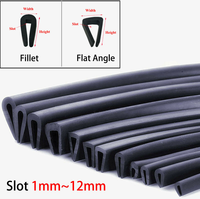 Perfil en U de PVC Extruido de Alta Calidad para Sellado de Bordes de Ventanas Corredizas, Color Negro, Personalizado