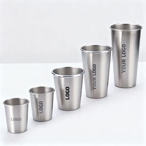 Jw5247 Drink Insulated Travel Mugs Bright Series Beer Mug Single Wall <b>Camping</b> Stainless Steel Pint <b>Cup</b> - Product Image 1