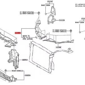 Placa Protectora de Parachoques Delantero de Plástico para Toyota RAV4 Yui Yusen, 53298-0R010 R 53299-0R010 L, 2014-2015 - Product Image 1