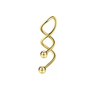 Accessoires de corps personnalisés tige incurvée torsion oreille os ongles long pont d'oreille <span class=keywords><strong>piercing</strong></span> femme accessoires en acier inoxydable - Product Image 4