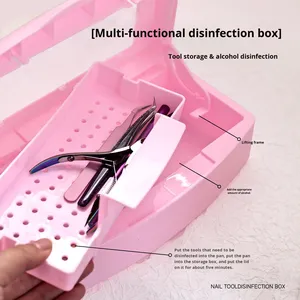Boîte de stérilisation portable pour outils à ongles, pour la désinfection par immersion liquide, étui de rangement pour équipement de nail art - Product Image 2