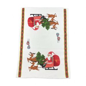 Serviette en microfibre ultra-fine absorbante pour le visage, le thé et les mains, personnalisée, 32*45 cm, impression par sublimation en couleurs complètes, Noël - Product Image 4