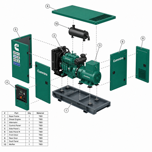 Générateur diesel silencieux EPA CE Cummins, moteur diesel, monophasé AC 50Hz, démarrage automatique, démarrage à distance, soudeuse portable avec ATS - Product Image 5