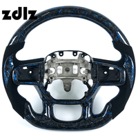 Volante de Fibra de Carbono Forjado en Polvo Azul Personalizado para Dodge Ram 1500 2500 2007 2008 2009 2010