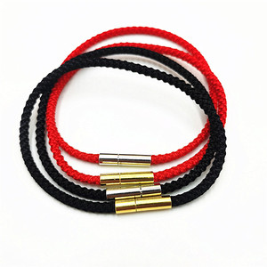 <b>Red</b> Pineapple Rope <b>Bracelet</b> 3Mm Gold Clasp Unisex Gift Jewelry - Product Image 2