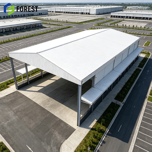 Entrepôt de stockage modulaire sans colonnes à structure en acier galvanisé, à façade ouverte, grande portée, pour l'aménagement d'équipements - Product Image 1