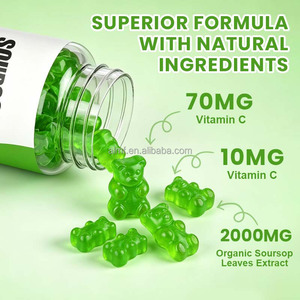 Gummies de Corossol Bio Graviola 2000mg Végétarien Extrait de Feuilles de Corossol Vitamine C Zinc Complément Alimentaire Soutien Immunitaire - Product Image 2