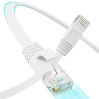 Câble Ethernet plat Cat6 UTP 32AWG OFC 1 Gbit/s 350 MHz RJ45 pour réseau domestique
