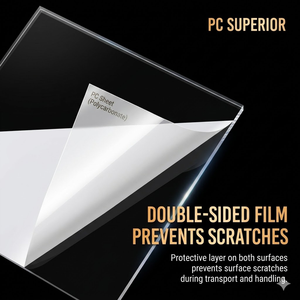 Toptrend Prix Usine Plaque de Polycarbonate (PC) Extrudé Transparent 0,9mm-1,8mm Haute Résistance aux Chocs Anti-rayures Brillant Lisse - Product Image 3