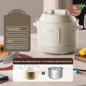 Cuisinière à <span class=keywords><strong>riz</strong></span> électrique de style <span class=keywords><strong>japonais</strong></span> Soseki pour 3-4 personnes, <span class=keywords><strong>autocuiseur</strong></span> électrique pour 1-2 personnes, acier inoxydable 316, revêtement céramique, 3L - Product Image 6