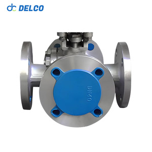 DELCO DK66-4TF บอลวาล์วสแตนเลสแบบหน้าแปลน 4 ทาง พร้อมบอลวาล์ว 4 ทาง รุ่น DK66-4TF - Product Image 1