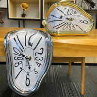 Horloge murale abstraite innovante, table tournante, chiffres romains vintage fondus à Angle droit, luxe numérique nixie horloge pour la décoration de la maison