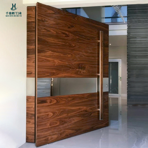 Porte d'entrée pivotante moderne en aluminium coulé sur mesure, porte d'entrée sécurisée, porte d'entrée de villa haut de gamme - Product Image 3