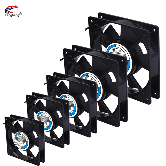 Aluminum Frame 12025 12CM Double Ball Bearing 220V AC Motor Exhaust Cooling Fan 120mm AC Axial Compact Fan Refrigerator Fan Motor