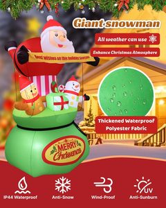 <span class=keywords><strong>D</strong></span>écorations de Noël gonflables <span class=keywords><strong>d</strong></span>'extérieur de 9 pieds avec Père Noël, <span class=keywords><strong>bonhomme</strong></span> de neige, homme <span class=keywords><strong>en</strong></span> <span class=keywords><strong>pain</strong></span> <span class=keywords><strong>d</strong></span>'épices et sac cadeau avec lumières LED intégrées, Chine - Product Image 2