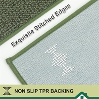 Tapis de cuisine résistants aux taches Tapis de cuisine antidérapants lavables en polypropylène avec support TPR