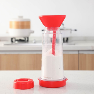 Outils de pâtisserie pour la cuisine, tamis à farine rotatif manuel avec couvercle, tamis à mailles, poussoir à sucre, tamis à farine - Product Image 2