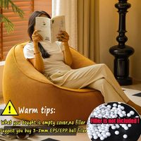 Housse de pouf pour chaise de lecture et de détente, type nid humain ou pour chien, sans rembourrage, pour salon et balcon