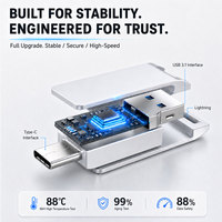 Clé USB Nandstor OEM en métal 3.0, clé USB OTG pour iPhone, clé USB multi-ports, clé USB personnalisée