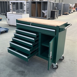 OEM attrezzo per officina armadietti per Garage strumento di stoccaggio cassa nera carrello attrezzi per officina Garage su ruote in ferro resistente - Product Image 6
