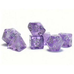 Nhà Máy Bán Buôn Dnd Nhựa Xúc Xắc Màu Tím Đám Mây Pha Lê RPG Xúc Xắc Đặt Rồng Dungeon Biểu Tượng Tùy Chỉnh - Product Image 4