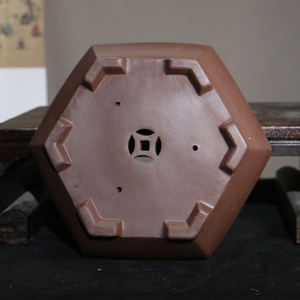 Maceta Hexagonal de Arcilla Morada para Bonsái, Hecha a Mano, Estilo Zen, para Escritorio - Product Image 4
