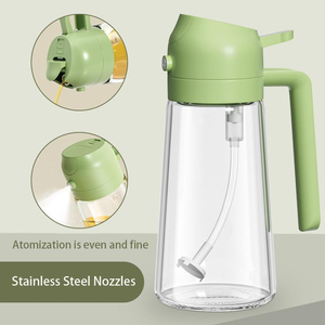 Bouteille d'huile en verre intégrée pour la cuisine domestique Fonction de pulvérisation pour friteuse à air Distributeur d'huile et de vinaigre Outil de cuisson - Product Image 5