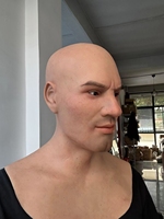 Masque en silicone réaliste élastique pour homme cool, tête en latex pour homme beau, personnalisé