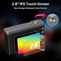 Kamera Digital 5K 10x Optical Zoom HD LED Flash Layar Sentuh IPS Ganda 2.8" Kompak Point & Shoot Vlog Anti-Shake