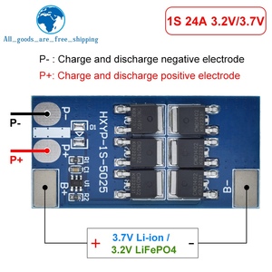 BMS 1S 12A 16A 24A 3.7V LiFePO4 pin lithium ban bảo vệ 18650 4.2V Sạc điện áp/ngắn mạch/phòng chống quá tải - Product Image 6
