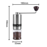 Moulin à café manuel primé en acier inoxydable - pour la maison et les cafés - Red Dot & IF Design