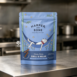 Bolsas personalizadas impresas para snacks de mascotas, tipo stand-up con cierre, a prueba de humedad, de papel de aluminio, para envasado de comida para perros, MOQ bajo. - Product Image 3