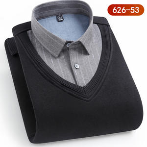 Factory <span class=keywords><strong>Outlet</strong></span> Plus camicia Pullover in pile maglione lavorato a maglia camicie a maniche lunghe da <span class=keywords><strong>uomo</strong></span> calde invernali - Product Image 4